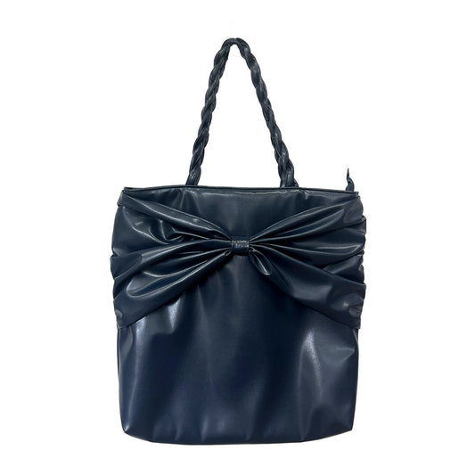 【SALE 60%OFF】:エコレザーリボン手さげ