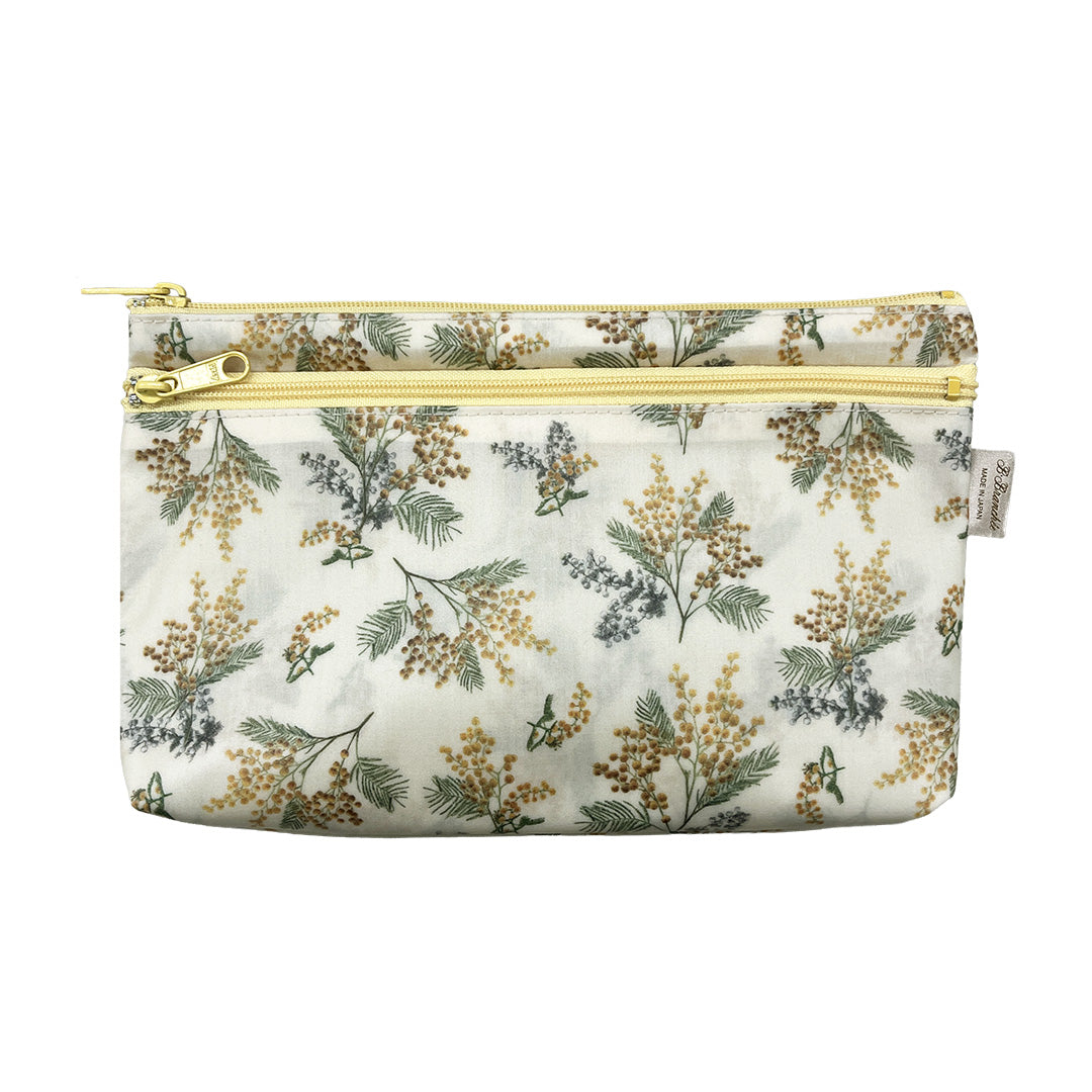 リバティ20cmファスナーフリルポーチ2点【チャイブ＊こもも♡きなこ】 リバティ20cmファスナーフリルポーチ2点【チャイブ＊こもも♡きなこ