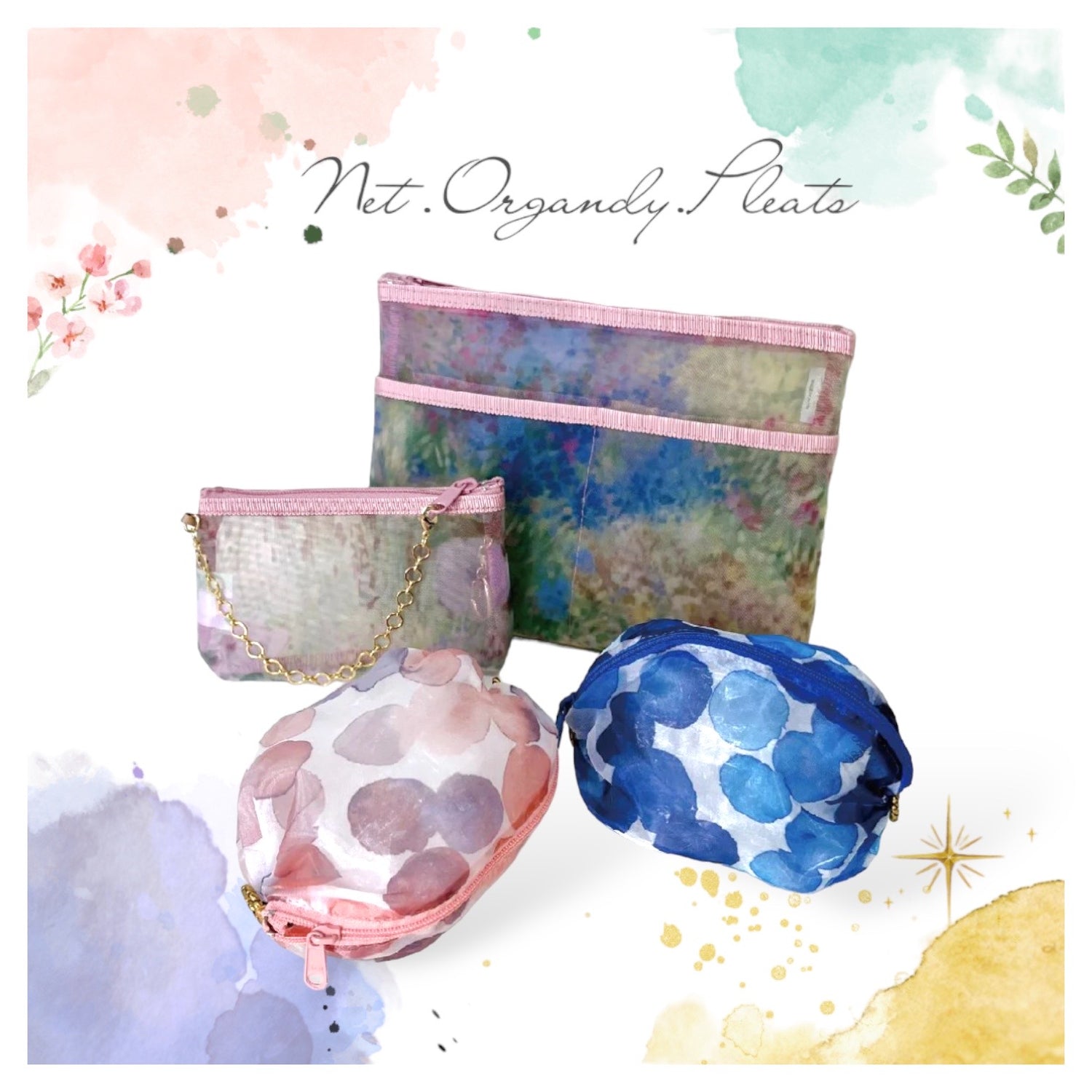 Organdy・Net・pleats/ オーガンジー・ネット・プリーツ