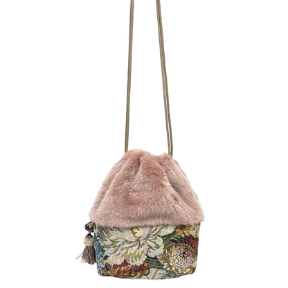 【SALE 50％OFF】：ファーバッグ [ゴブラン]