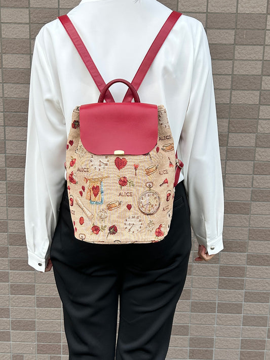 【SALE 30％OFF】：フラップリュック［ゴブラン]