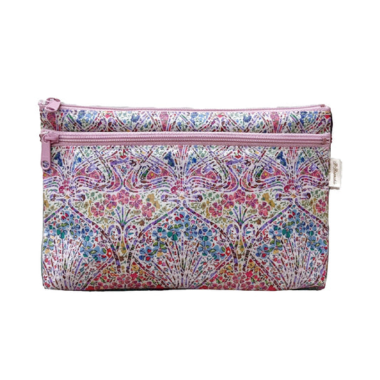 【SALE 40％OFF】：Wファスナーポーチ [リバティ]