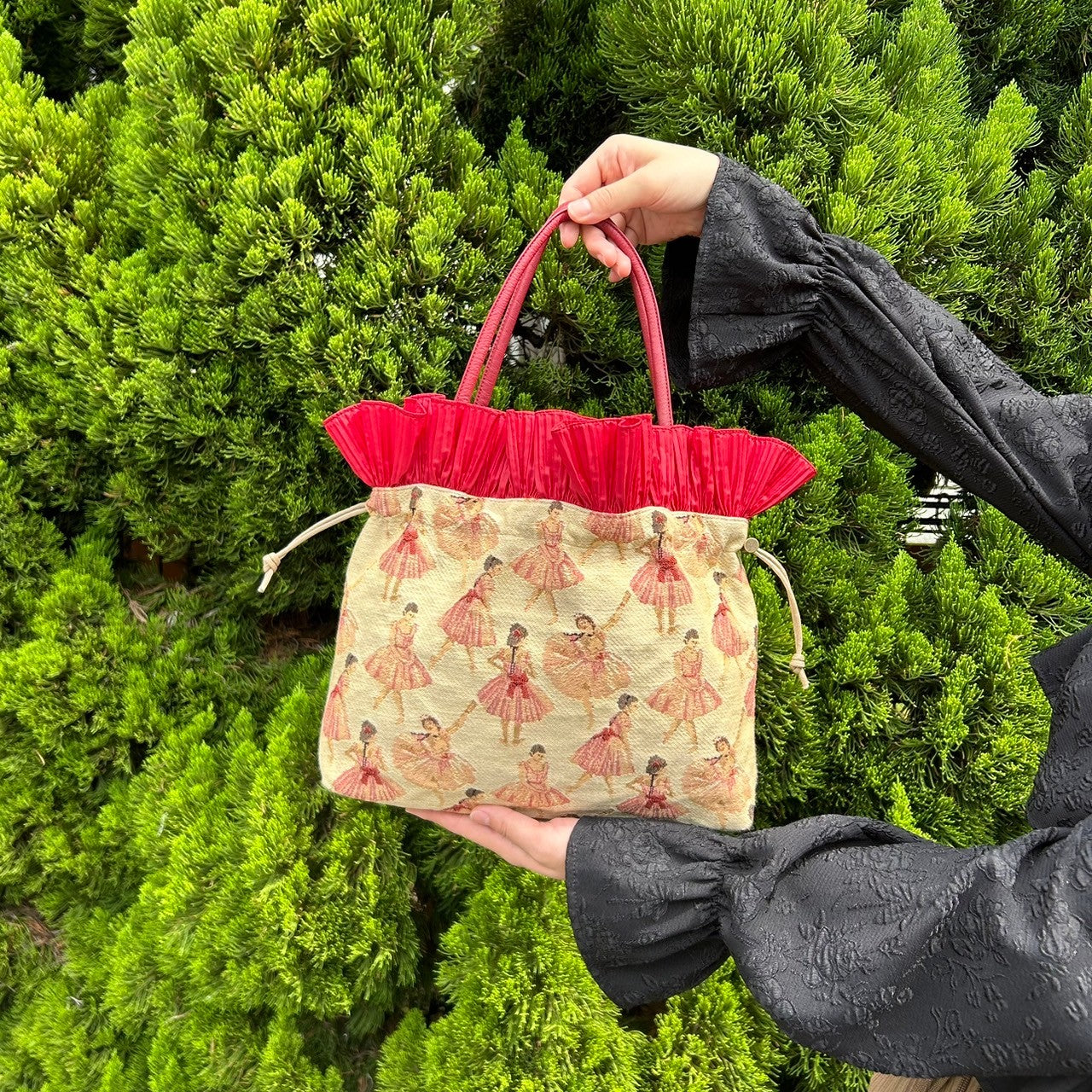 フリル手さげ [ゴブラン]～バレリーナ～