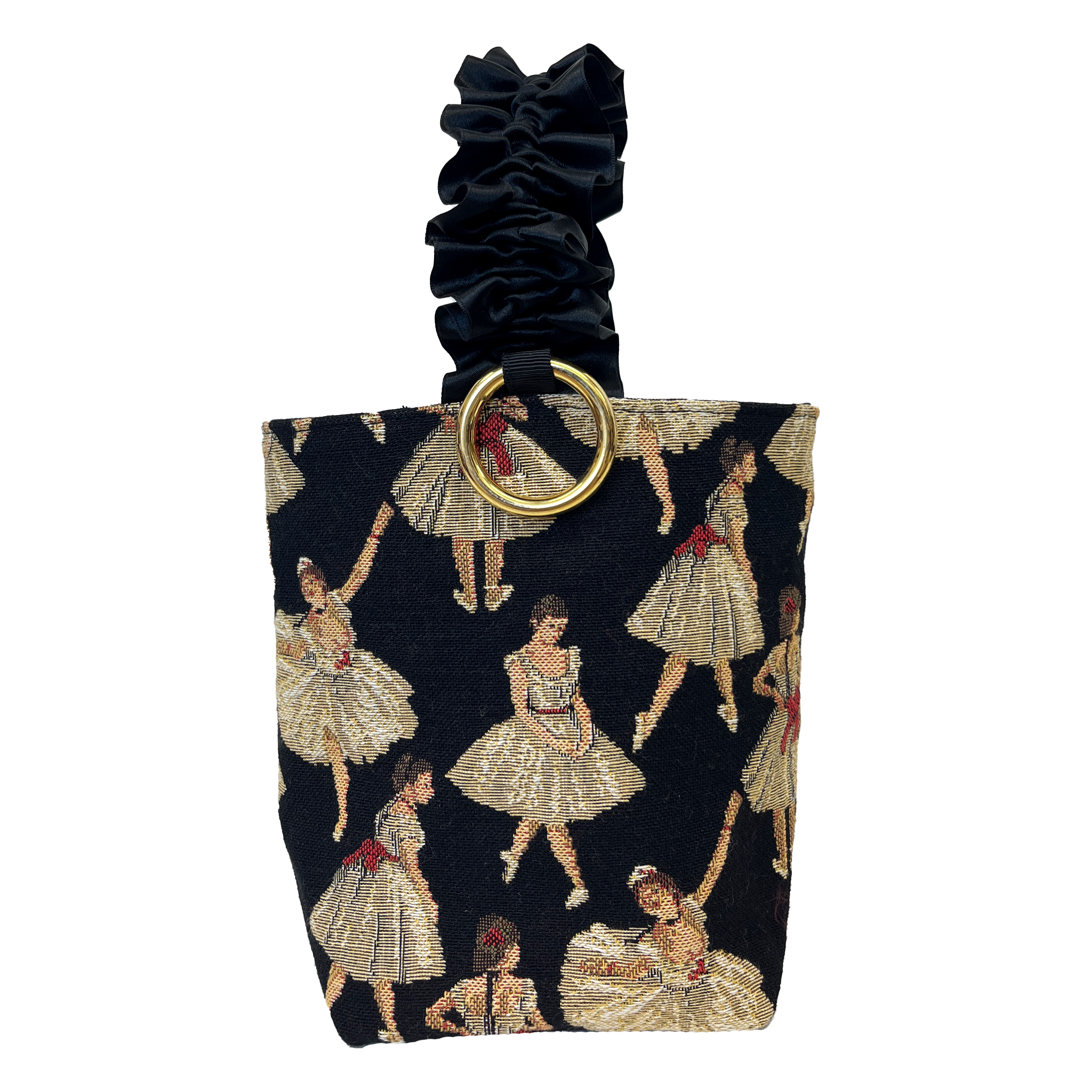 フランス製 プチポワン ゴブラン ハンドバッグ 希少品 ✨ プチポワン Michiko Kuge ハンドバッグ ゴブラン 黒