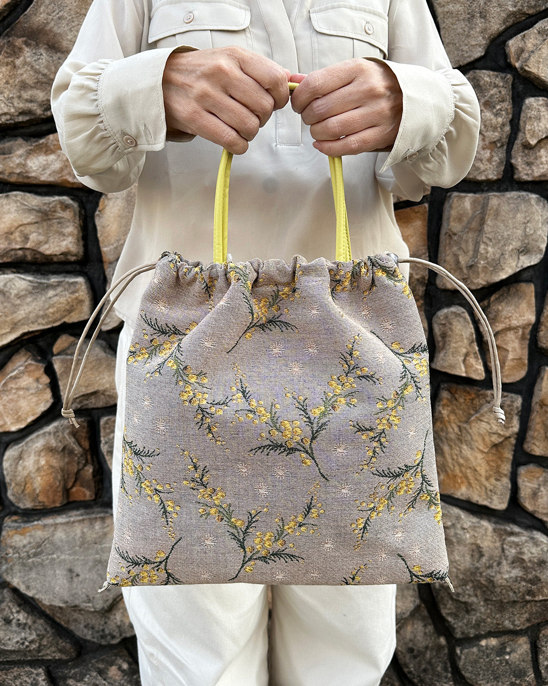【SALE 30％OFF】：巾着手さげ[ゴブラン]